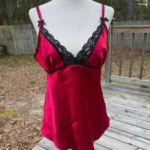 Y2K Styled Valentines Day Heart‎ Lace Cami